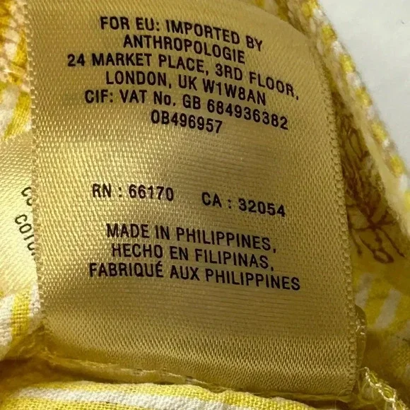 Maeve Anthropologie yellow dragonfly cafe sundress size 8 - Picture 9 of 14